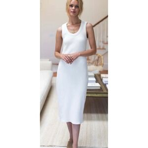 Emerson Fry Go To Dress Natural Rib Organic Midi Tank Dress Off White Medium